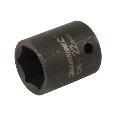 Afbeelding van Silverline 1/2&quot; metrische zeskant krachtdop 22 mm