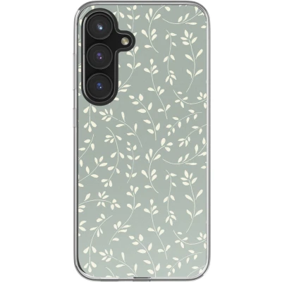 Afbeelding van imoshion hoesje Geschikt voor Samsung Galaxy S24 FE Design Smoke Green Flowers