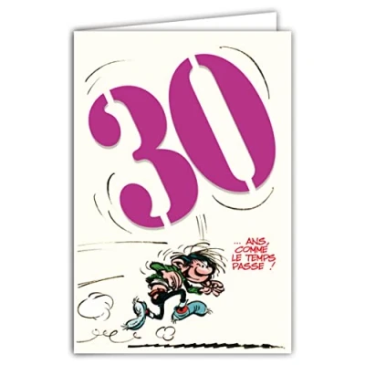 Afbeelding van Gaston Lagaffe GLCT 6054 verjaardagskaart voor de 30e verjaardag