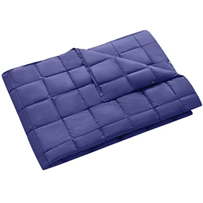 Afbeelding van KingCamp Reisdeken Multifunctionele Ultralicht Camping Deken met drukknoop Noodslaapzak voor binnen of buiten, 175 X 135 cm Navy