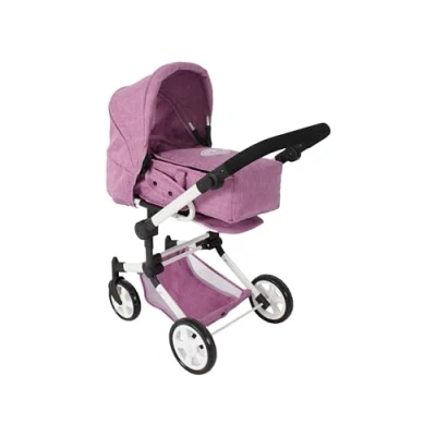 Afbeelding van Combi poppenwagen &quot;JARA&quot; jeans roze