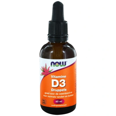 Afbeelding van NOW Vitamine D3 Druppels 60ml