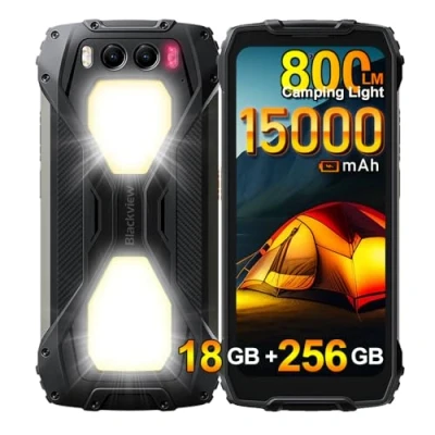 Afbeelding van Blackview BV7300 outdoor mobiele telefoon 18 GB + 256 zonder abonnement, MTK G81 Octa Core, 6,67 inch, Android 14 smartphone, 50 MP 32 MP, 15000 mAh 45 W batterij, IP68 waterdicht, 4G LTE