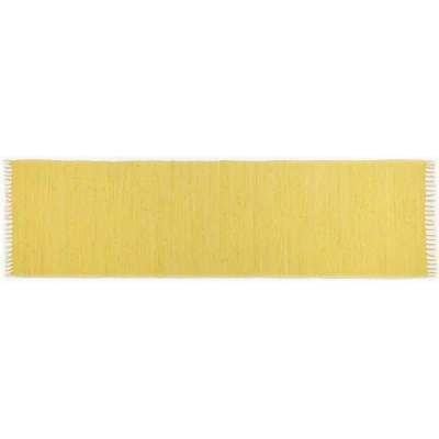 Afbeelding van Theko Dhurry Tapijt van 100% katoen, plat weefsel, Happy Cotton, handgeweven, kleur: terra, 70 x 250 cm
