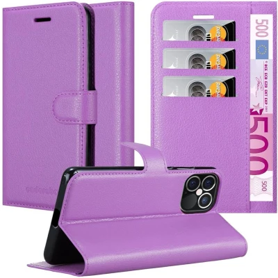 Afbeelding van Cadorabo Hoesje geschikt voor Apple iPhone 12 PRO MAX in MANGAAN PAARS Beschermhoes met magnetische sluiting, standfunctie en kaartvakje Book Case Cover Etui