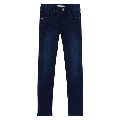Afbeelding van Name it Nkfpolly Dnmtax PANT Jeans Skinny Fit voor kinderen, Maat: 92, Dark blue denim