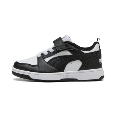 Afbeelding van PUMA Mixte enfant Rebound V6 Lo Ac+ PsSneaker, Noir et blanc, 28.5 EU