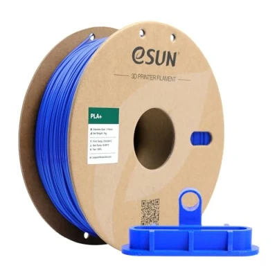 Afbeelding van eSUN PLA+ filament 1,75 mm, 3D printerfilament PLA Plus, dimensionale nauwkeurigheid +/ 0,03 1 kg spoel (2,2 lbs) printfilament voor printers, blauw