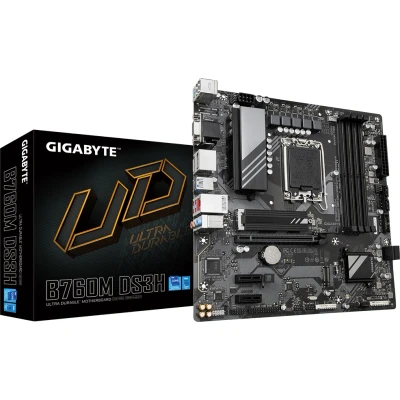 Afbeelding van Gigabyte B760M DS3H Moederbord Socket Intel 1700 Vormfactor Micro ATX chipset Intel® B760
