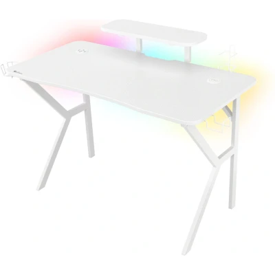 Afbeelding van Bureau Gaming Genesis Holm 320 RGB Wit Hout MDF
