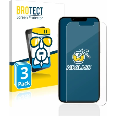 Afbeelding van BROTECT Screenprotector voor Apple iPhone 13 / Pro Folie Beschermfolie Beschermglas transparant (3 Stuks)
