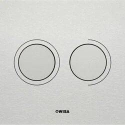 Afbeelding van WISA Luga bedieningsplaat aluminium pneumatisch met dualflush voor XS