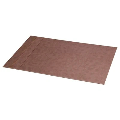 Afbeelding van RHODIA 318803C bureauonderlegger, harde schaal, chocoladebruin, 60 x 40 cm, oranje siernaden, buitenkant kunstleer, collectie Home Office Rhodiarama organisatie van kantoor en opbergdesign