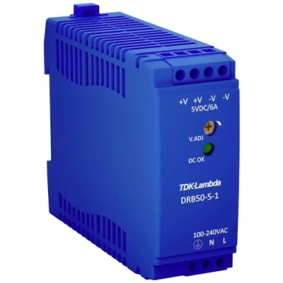 Afbeelding van TDK Lambda DRB50 24 1 DIN rail netvoeding V/DC 2.1 A 50.4 W Aantal uitgangen: x Inhoud: stuk(s)