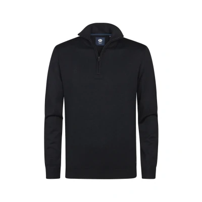 Afbeelding van Petrol Industries Heren Gebreide Half Zip Trui Lexington Zwart Maat S
