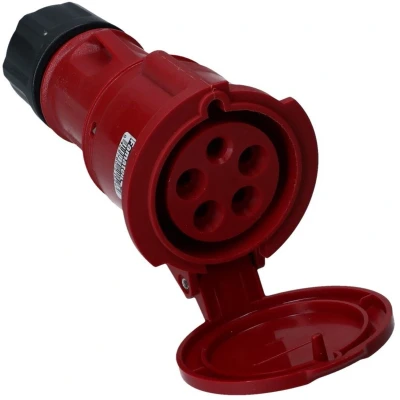 Afbeelding van Famatel 23303 3p+n+t 32a 220 240v Ip44 Mobiele Luchtmachtbasis Rood