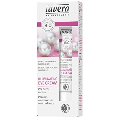Afbeelding van Lavera Illuminating Eye Cream oogcrème, parelextract en biologische cafeïne, gezichtsverzorging, 100% gecertificeerde natuurlijke cosmetica, 15 ml