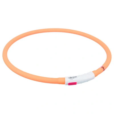Afbeelding van Trixie Halsband Usb Flash Light Lichtgevend Oplaadbaar Oranje 70X1CM