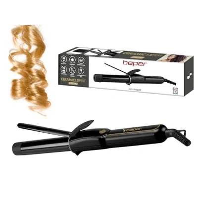 Afbeelding van Beper P301PIS001 Curly Pro Krultang Zwart Haarstyler Krulijzer Haartools 35W