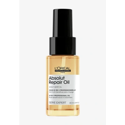 Afbeelding van L&#039;Oréal Professionnel 10 in 1 afwerkingsolie, beschadigd haar bij overbelasting, voedt, beschermt en verzacht, zonder uitspoelen, verrijkt met tarwekiemolie, Absolut Repair, Serie Expert, 30 ml