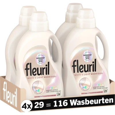 Afbeelding van Fleuril White &amp; Light Wasmiddel 29 wasbeurten 1,305 liter