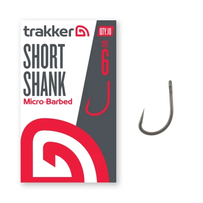 Afbeelding van Trakker Short Shank Hooks Barbless Haakmaat 6 (10 Stuks) Karperhaken
