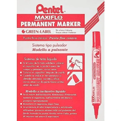 Afbeelding van Viltstift Pentel NLF50 maxiflo rond rood 1.5 3mm