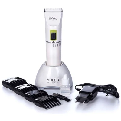 Image de Tondeuse CheveuxÉlectriqueRasoir pour HommesTête en Titane Batterie / Câble Adler AD2827 40 Blanc