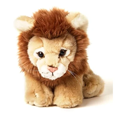 Afbeelding van Uni Toys Leeuw zittend 19 cm (hoogte) Wild pluche knuffeldier