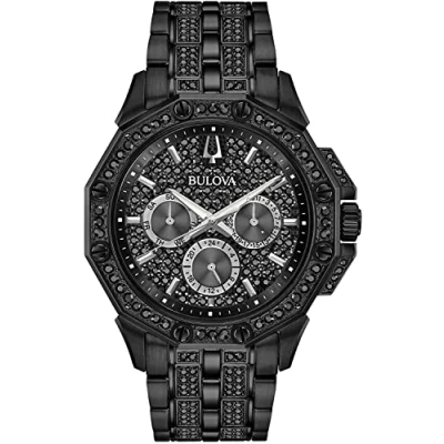 Afbeelding van Bulova Crystal Octava 98C134 Horloge Staal Zwart Ø 41 mm