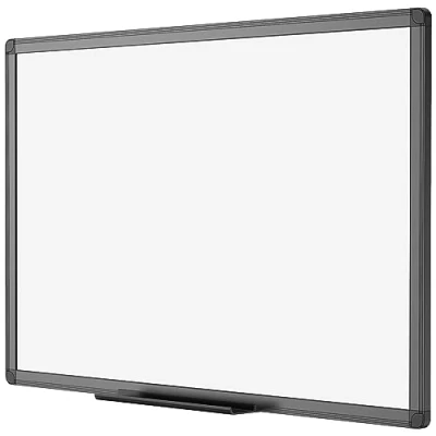 Afbeelding van VIZ PRO Magnetisch whiteboard met droge schrijfrand, 122 x 91 cm, zwart aluminium frame