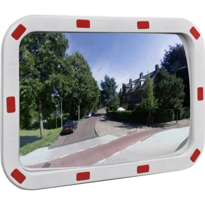 Afbeelding van vidaXL Rechthoekige convexe verkeersspiegel 40 x 60 cm met reflectoren