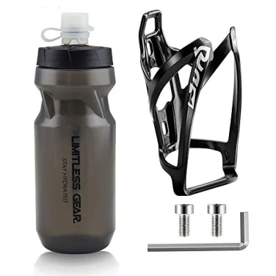 Afbeelding van fiets Bidonhouder en 24oz Waterfles Set, Lichtgewicht flessenhouder met schroeven Premium BPA Gratis Sportfles voor Road Mountain Kids Bikes