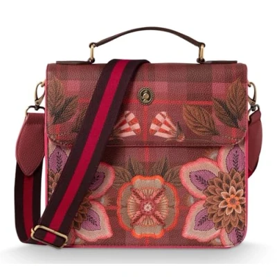 Afbeelding van Pip Studio Frances Cross Body Flores Felices Schoudertas Rood 25x9x21.5cm