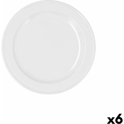 Afbeelding van Dessertbord Bidasoa Glacial Ala Estrch Wit Keramisch 20 cm (6 Stuks) (Pack 6x)