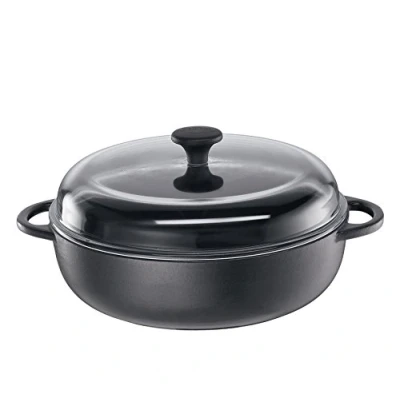 Afbeelding van Kuchenprofi Provence Braadpan met glasdeksel 24cm zwart