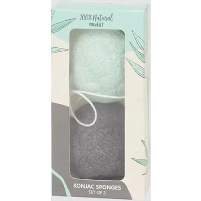 Afbeelding van konjac sponsjes 2 stuks sponges set of 100% natuurlijke sponzen van Konnyaku plantenwortels Voor reinigen de huid Gezichtsreiniging