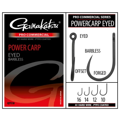 Image de Gamakatsu Coarse Pro C Powercarp A1 PTFE Oeillet Sans Ardillon (10 pcs) Maat : 12