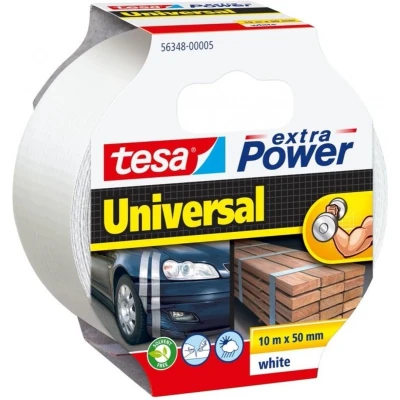 Afbeelding van tesa UNIVERSAL 56348 00005 05 Textieltape extra Power Wit (l x b) 10 m 50 mm 1 stuk(s)