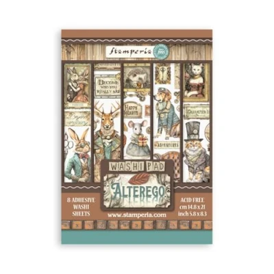 Afbeelding van Stamperia Washi stempel voor scrapbooking, albums, kaarten, bullet journals en meer, doorschijnend gemakkelijk te snijden, zuurvrij, perfect vrije tijd, handwerk cadeau (Alterego) (A5) (8