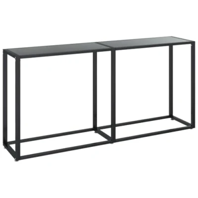 Image de vidaXL Table console Noir 160x35x75,5 cm Verre trempé331679