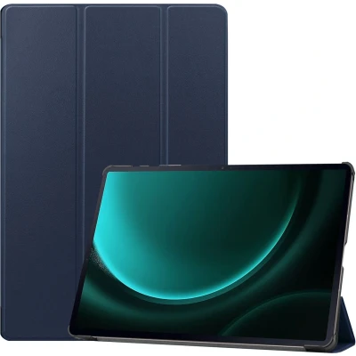 Afbeelding van iMoshion Tablet Hoes Geschikt voor Samsung Galaxy Tab S9 Plus / FE Trifold Bookcase Donkerblauw