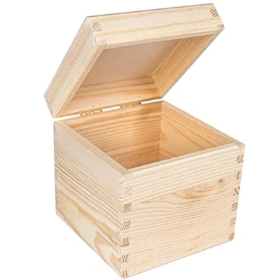 Afbeelding van Creative Deco Houten Opbergdoos 16 x cm (+/ 1 cm) met Deksel Perfect voor Decoupage en om te Versieren