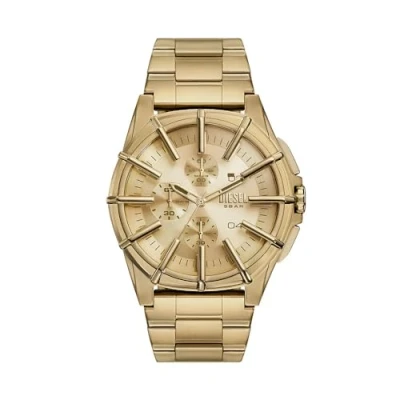 Afbeelding van Diesel Framed Watch Horloge goldcoloured, Heren, Maat: One Size, Gold coloured