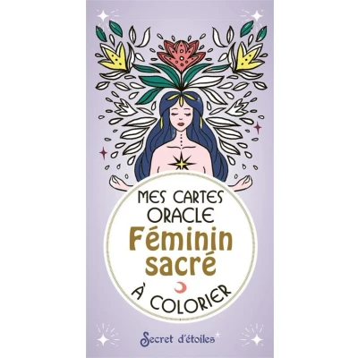 Image de Mes cartes oracle Féminin sacré à colorier