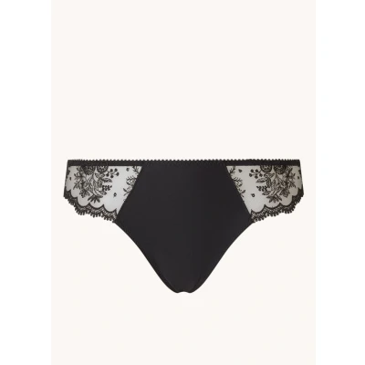 Afbeelding van Simone Pérèle dames Intrigue slip met kant in de kleur Zwart, maat: 40