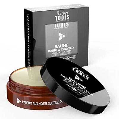 Afbeelding van Baard en haarbalsem nr. 2 met 100% natuurlijke oliën MADE IN FRANKRIJK Voedt, hydrateert, structuur. Op basis van wassen, boter, 5 plantaardige oliën, etherische vitamine E (30