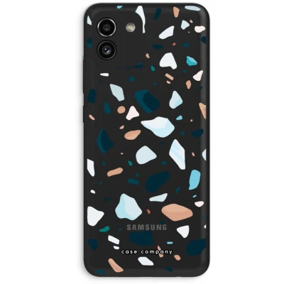 Afbeelding van Case Company® hoesje geschikt voor Samsung Galaxy A03 Terrazzo N13 Soft Cover Telefoonhoesje Bescherming aan alle Kanten en Schermrand