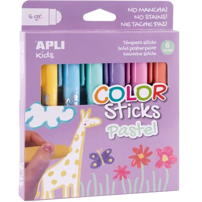 Afbeelding van Apli kids verfstiften pastel 6st