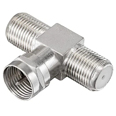 Afbeelding van HB DIGITAL Satelliet kabelsplitter T adapter 2 weg 5 2400 MHz digitaal en analoog Sat DVB S2 FM Voor C kabeltelevisie F aansluitingen 1 x stekker